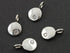 Sterling Silver Round Disc Tag With White Sapphire Charm -- SS/CH11/CR9